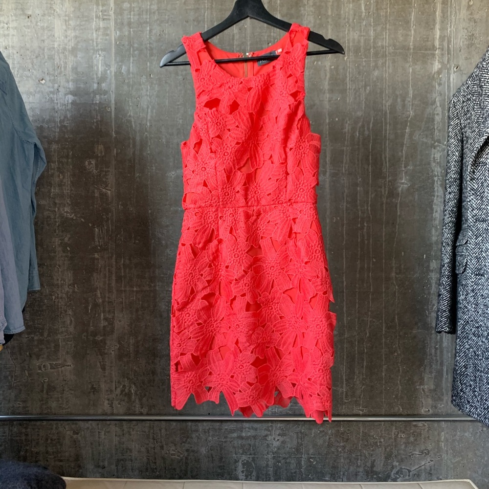 ASTR Coral Lace Dress